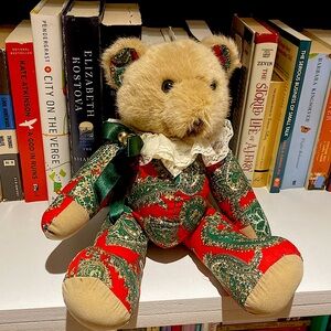🧸🎄Dillard’s 1986 Limited Edition Collectable Teddy Bear Plush Christmas Gift